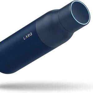 LARQ PureVis Insulated Water Bottle and Carrying Sleeve, Monaco Blue, 740mL/25oz